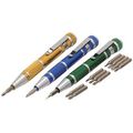 3 Piece Pen Style Precision Screwdriver Set With 12 Magnetic Insert Bits 