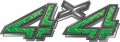 Weston Ink 4x4 Chevy Gmc Truck Style Bedside Sticker Set Decal Kit In Green Diamond Plate 