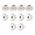 Knurled Thumb Nut 10pcs M6x1mm Iron Round Knobs Fasteners For 3d Printer Parts Silver Tone 