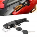 Helmet Lock Motorcycle Durable I Theft Stainless Steel W 2 Keys Fit For Ducati Panigale V4 V4s 2018
