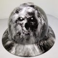 Wet Works Imaging Customized Pyramex Full Brim White Hades Hard Hat With Ratcheting Suspension Custom Lids Crazy Sick 