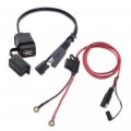 Mictuning Sae To Usb Cable Adapter Waterproof Charger Quick 2 1a Port With Inline Fuse For Motorcycle Cellphone Tablet Gps And 