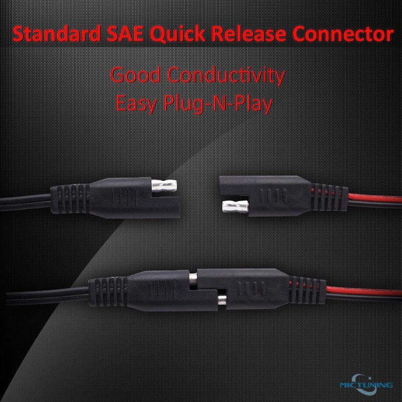 Mictuning Sae To Usb Cable Adapter Waterproof Charger Quick 2 1a Port With Inline Fuse For Motorcycle Cellphone Tablet Gps And