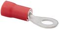 Vinyl Insulated Ring Terminal 22-18 Wire Size 8 Stud 0 315 Width 827 Length 