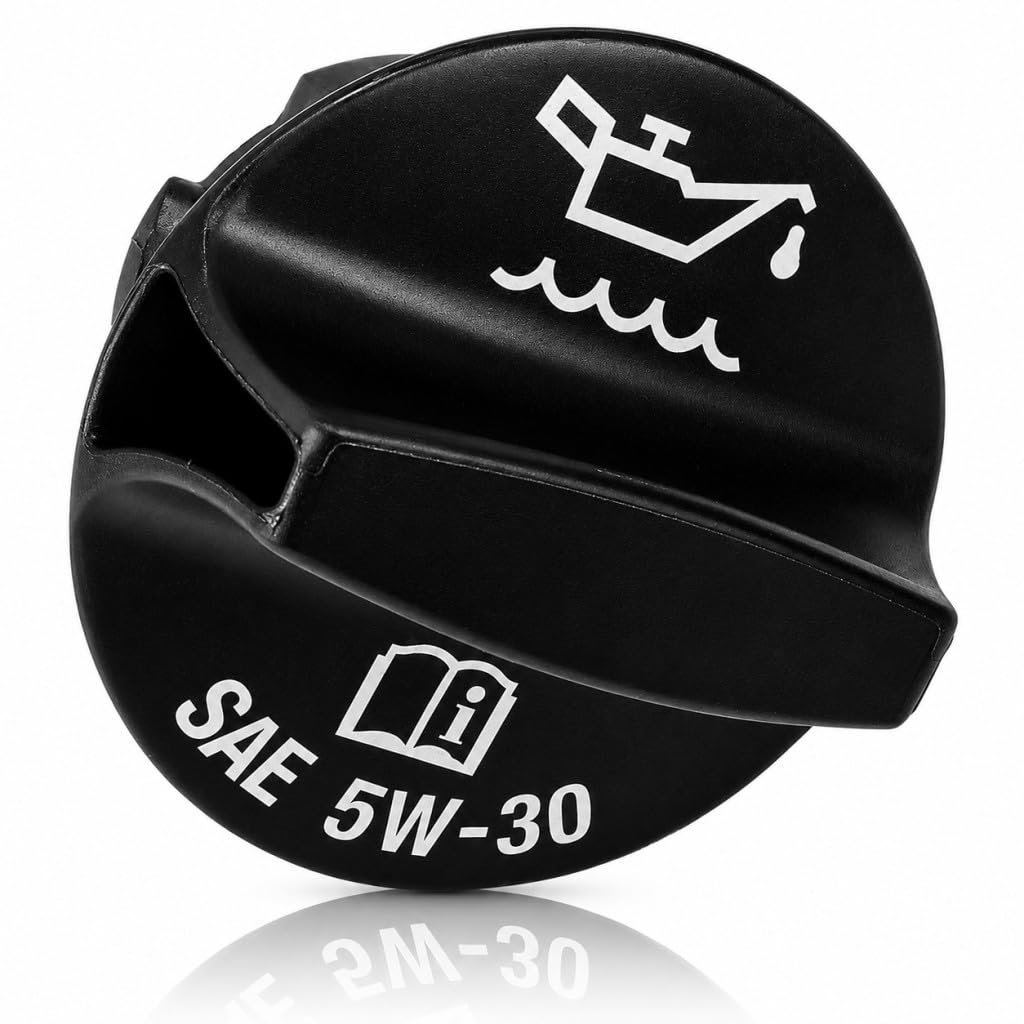 Oil Filler Cap For Chevy Trax 2024 2026 Black Plastic Twist Round With White Indicator Markings 2 21 In Outside Diameter