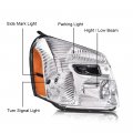 G-plus Headlights Assembly Compatible With 2005 2006 2007 2008 2009 Chevy Equinox Bumper Headlamp Cleara Lensa Chrome Housinga