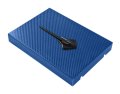 C7 Corvette Blue Carbon Fiber Wrapped Fuse Box Cover Black Stingray 