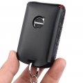 Cadtealir Fingerprint-proof Italian Leather Key Fob Cover Case For Volvo Xc40 Xc60 Xc90 S60 S90 V60 V90 Black Red Stitch 