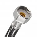 Uxcell Faucet Supply Line Connector G1 2 Female X 118 Inch Long Braided 304 Stainless Steel Water Hose Black