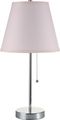 20 H Light Pink Polished Chrome Table Lamp With Pull Switch 8412pk 