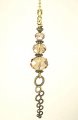 Waterfall Brass Circles And Taupe Glass Modern Ceiling Fan Pull