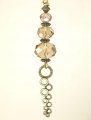Waterfall Brass Circles And Taupe Glass Modern Ceiling Fan Pull 