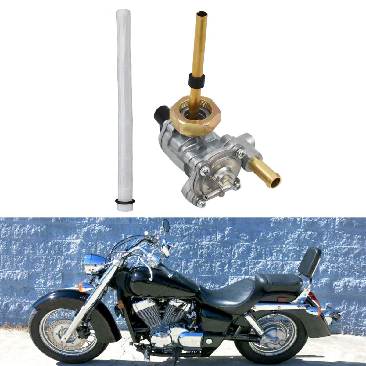 Fuel Petcock Valve Gas Tank Switch Replacement For Vt750 C C2 Ca A7 Aluminum Alloy Plug With Housing