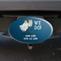 Personalized Custom 2 Line We Do Wedding Couple Oval Tow Trailer Hitch Cover Plug Insert