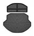 T Tgbros Frunk Trunk Mat Custom Fit For 2022-2023 Ford F-150 Lightning Accessories All Weather Cargo Liner And Rear Storage 