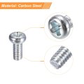 2-56x3 16 Pan Head Phillips Machine Screws 25pcs Zinc Plated Carbon Steel Cross Fully Threaded Bolts