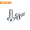 2-56x3 16 Pan Head Phillips Machine Screws 25pcs Zinc Plated Carbon Steel Cross Fully Threaded Bolts