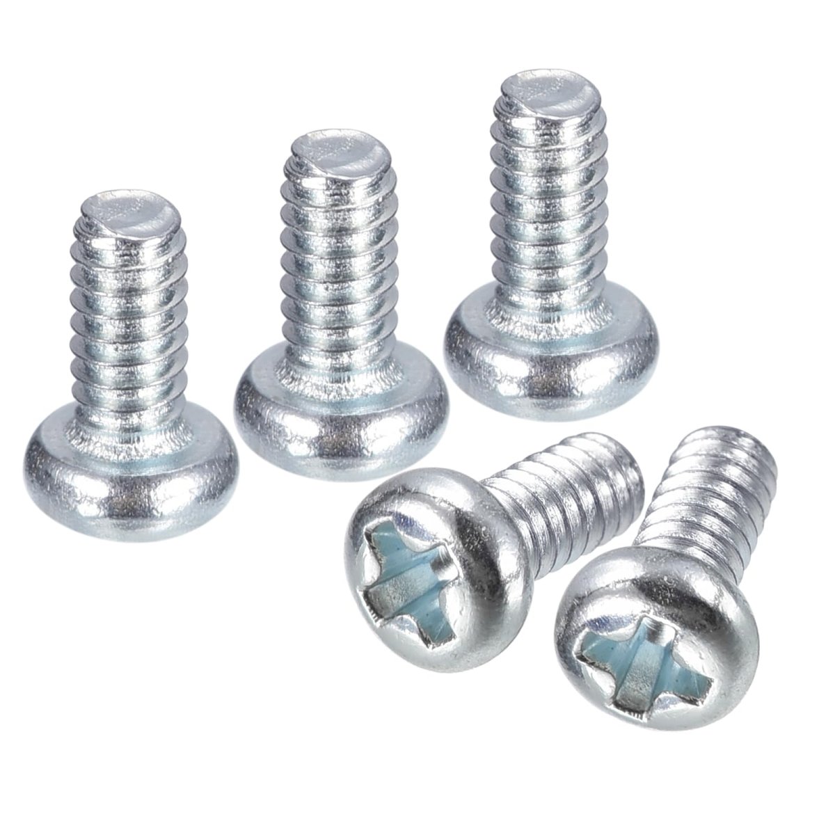 2-56x3 16 Pan Head Phillips Machine Screws 25pcs Zinc Plated Carbon Steel Cross Fully Threaded Bolts