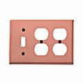 Switchplates Brushed Solid Copper Toggle 2 Outlet Switch Plate 