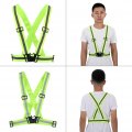 Reflective Vest Qiilu Adjustable Elastic Safety Strap For Running Cycling Jogging Green