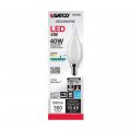 Satco 6pk 4w Ca10 Led 4000k Candelabra Base Frosted Dimmable 40w Equiv