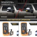 Switchback Sequential Turn Signal Vipmotoz Chrome Housing White Amber Led Strip Side Mirror Indicator Light Blinker Lamp For