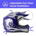 Kids Motorcycle Motocross Helmet With Gloves And Goggles Dot Approved Full Face Youth Offroad Dirt Bike For Atv Bmx Style B