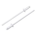 100pcs 3 32 X1 4 Aluminum Blind Rivets Grip And Steel Mandrel Dome Head Long Split For Metal Furniture Automotive White 