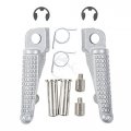 Tcmt Silver Front Foot Pegs Motorcycle Footpeg Footrest Bracket Set Fits For Kawasaki Ninja Zx6r Zx-6r 05-08 Zx636 2005 2006