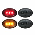 Tmh Pack Of 4 Smoked Lens 2 Amber Red Led Fender Bed Side Marker Lights Assembly 1999-2010 Ford F350 F450 F550 Heavy Duty 