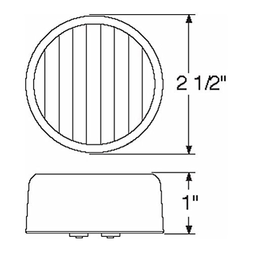 United Pacific Amber 2 5 Round 13 Led Clearance Side Marker Light Kit Grommet Wire Plug