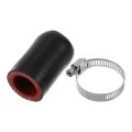 1 Set 40mm Length 20mm 0 79 Id Black Red Car Silicone Rubber Hose End Cap With Clamps Reinforced Blanking For Bypass Tube 