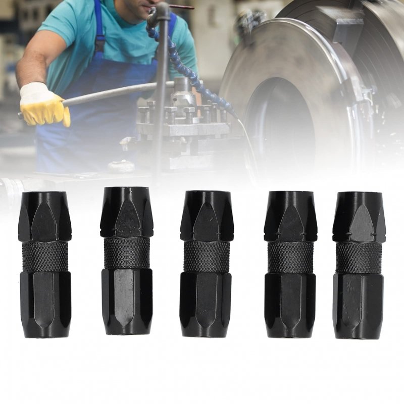 5pcs Grease Gun Coupler 1 8 Quick Lock Standard Flat Nozzle Tightly Bite Durable Weara Resistant For Equipment Maintenance