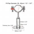Uxcell Wall Mount Ceiling Pipe Support 304 Stainless Steel Adjustable Bracket Clamp For 38-40mm 2pcs