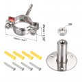 Uxcell Wall Mount Ceiling Pipe Support 304 Stainless Steel Adjustable Bracket Clamp For 38-40mm 2pcs