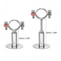 Uxcell Wall Mount Ceiling Pipe Support 304 Stainless Steel Adjustable Bracket Clamp For 38-40mm 2pcs