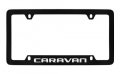 Dodge Caravan Black Coated Metal Bottom Engraved License Plate Frame Holder 