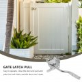 Housoutil Fence Hinge Door Knobs Interior Black Matte Backplate Reinforcement Lock Cover Outdoor Knob Gate Latch Pull