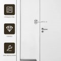 Housoutil Fence Hinge Door Knobs Interior Black Matte Backplate Reinforcement Lock Cover Outdoor Knob Gate Latch Pull