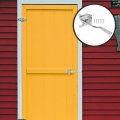 Housoutil Fence Hinge Door Knobs Interior Black Matte Backplate Reinforcement Lock Cover Outdoor Knob Gate Latch Pull