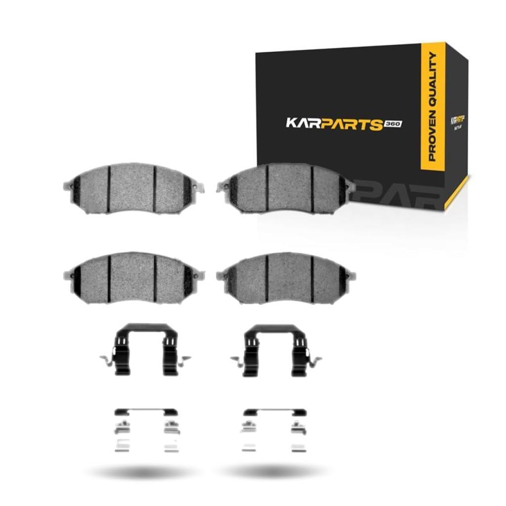 Front Disc Brake Pads For Infiniti M45 2003 2004 Ceramic Friction Low Dust Included Clips Hardware And Shims 6 19 In Pad Length