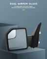 Tow Mirrors Power Left Driver Side Towing Fit For 2015-2020 F150 Pickup Truck With Temperature Sensor Manual Folding
