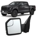 Tow Mirrors Power Left Driver Side Towing Fit For 2015-2020 F150 Pickup Truck With Temperature Sensor Manual Folding 