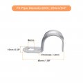 Uxcell 25pcs 3 4 Inch Emt Pipe Straps One Hole Zinc Plated Steel Clamp Reinforced Rib For Conduit And Fixing