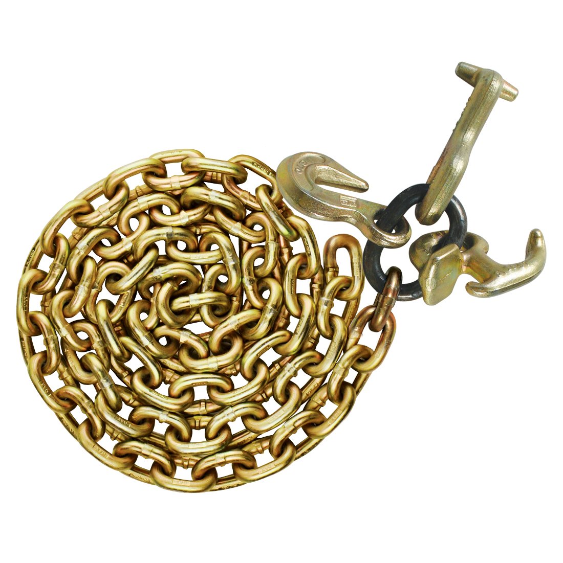 Vulcan Classic Grade 70 Auto Hauling Chain With Grab Hook T-hook And R-hook 4700 Lbs Safe Working Load 5 16 X 60