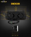 Partsam Headlight Housing Base With H4 Plugs Wire Harnesses Stainless Steel Bezel Replacement For Kenworth T600 T800 W900