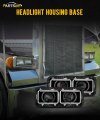 Partsam Headlight Housing Base With H4 Plugs Wire Harnesses Stainless Steel Bezel Replacement For Kenworth T600 T800 W900