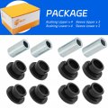 Rear Shock Bushing 8 Pcs Sleeve 4 For Polaris Ranger 400 425 500 570 700 800 900 1000 Diesel Etx Ev Tm