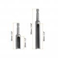 Uxcell 8mm Nut Driver Set Of 2 Pcs 1 4 Quick-change Hex Shank Slotted Drill Bit Socket Wrench Tool