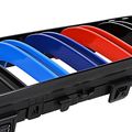 Front Center Kidney Grille Grill For Bmw E90 E91 Lci 325i 328i 335i 4d 2009-2011 Glossy Black M Color Double Line